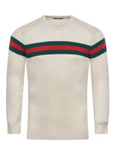 Crew Neck Champagne with Red & Green Stripe (Copy)